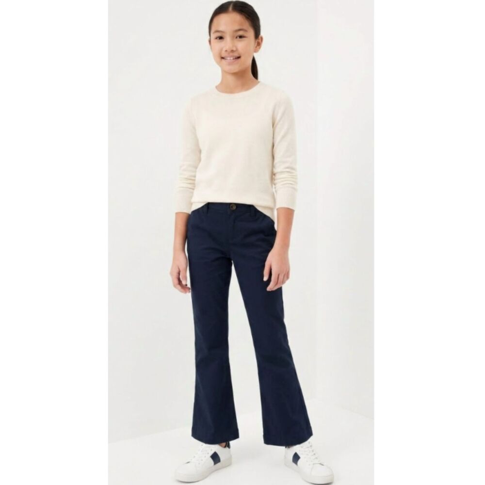 New Old Navy School Uniform Navy Blue Bootcut Pants Girls Size 10